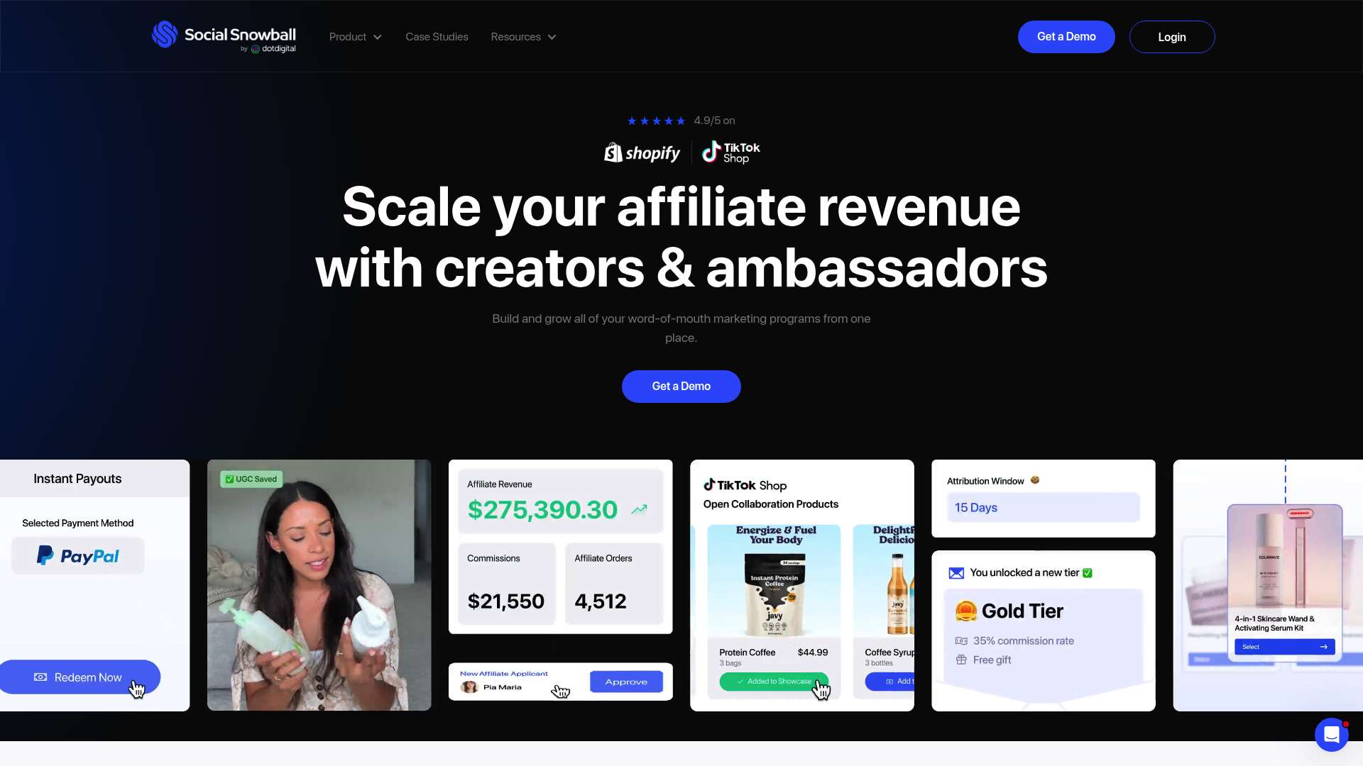 Social Snowball homepage