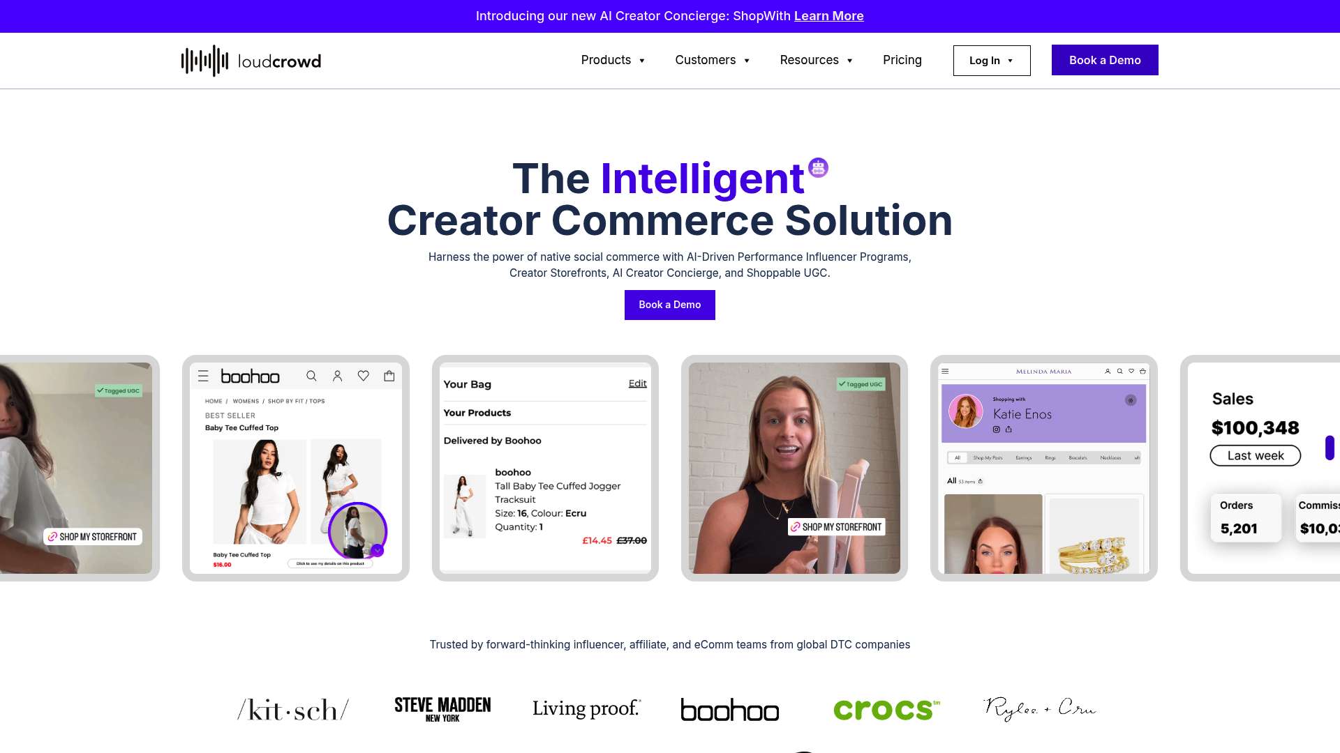 LoudCrowd homepage