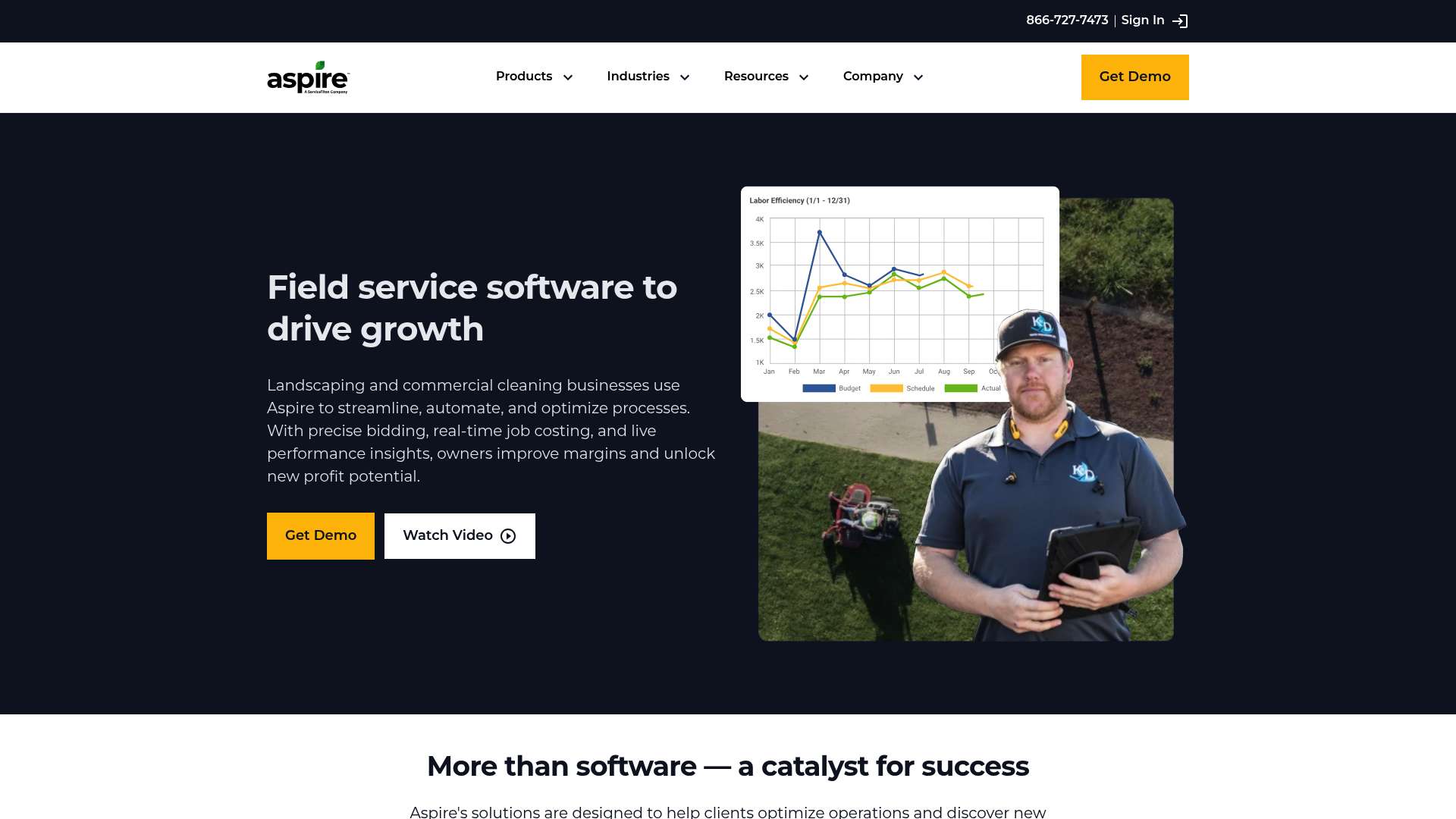 Aspire homepage