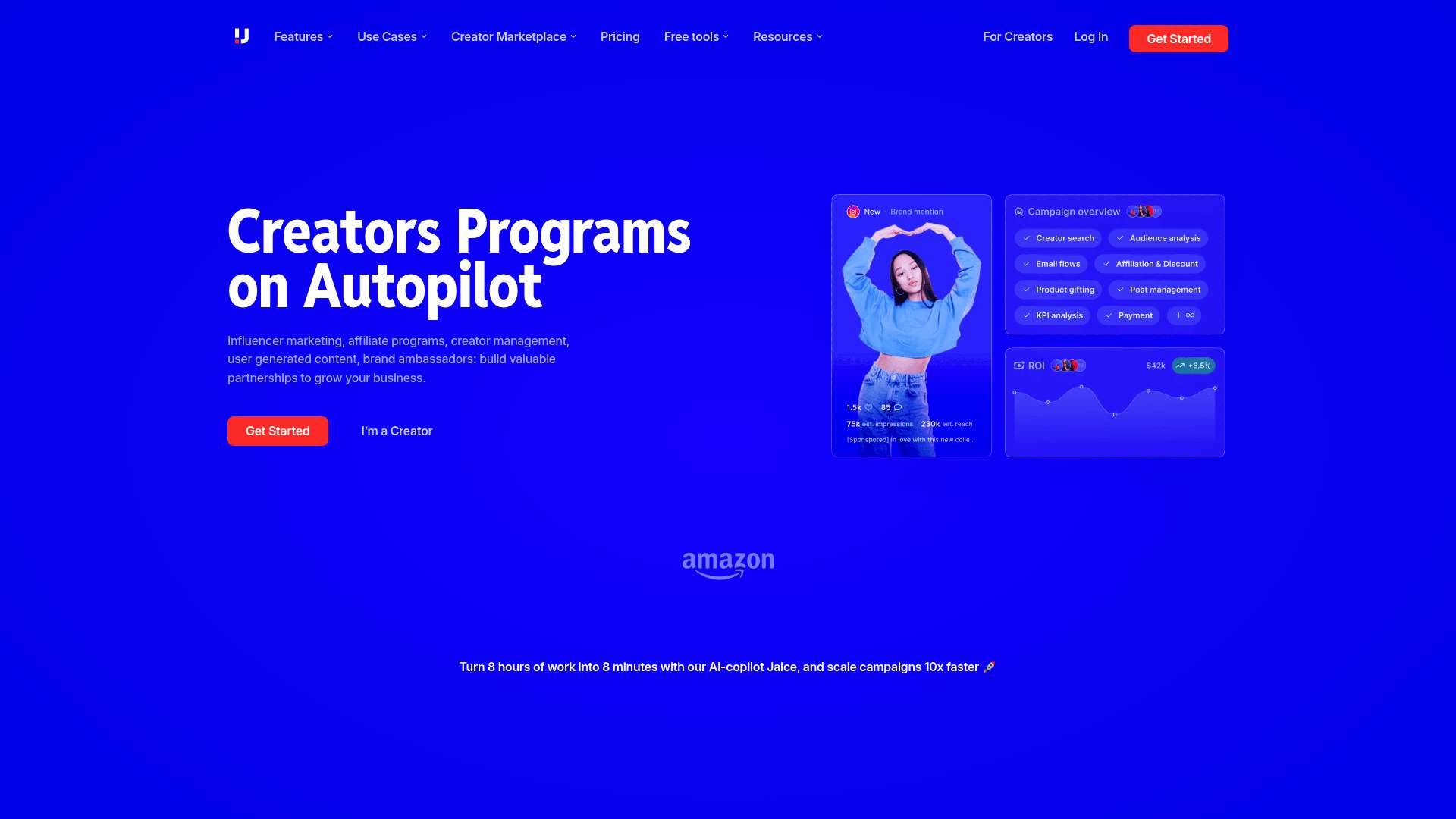 Upfluence homepage