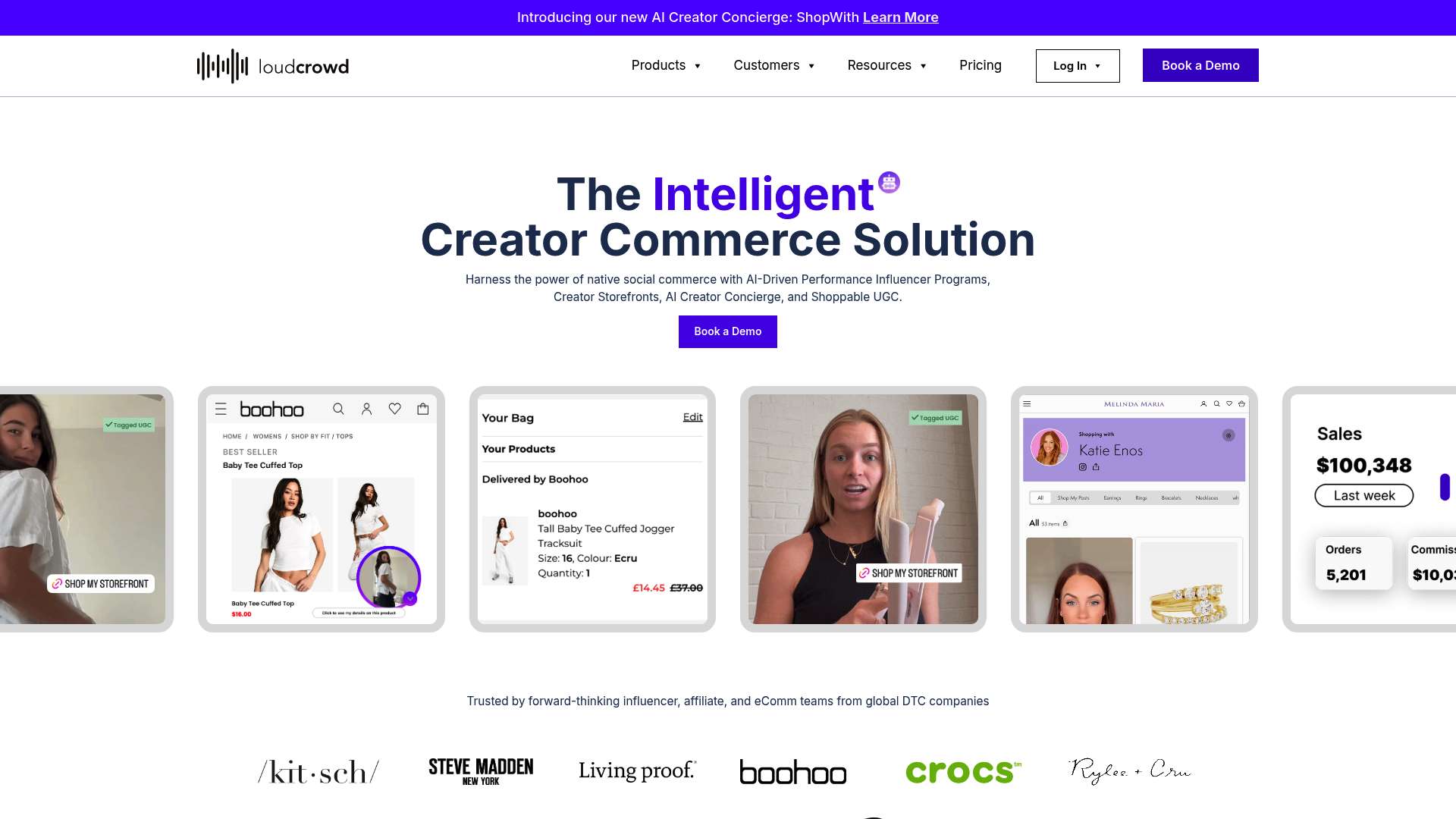 LoudCrowd homepage
