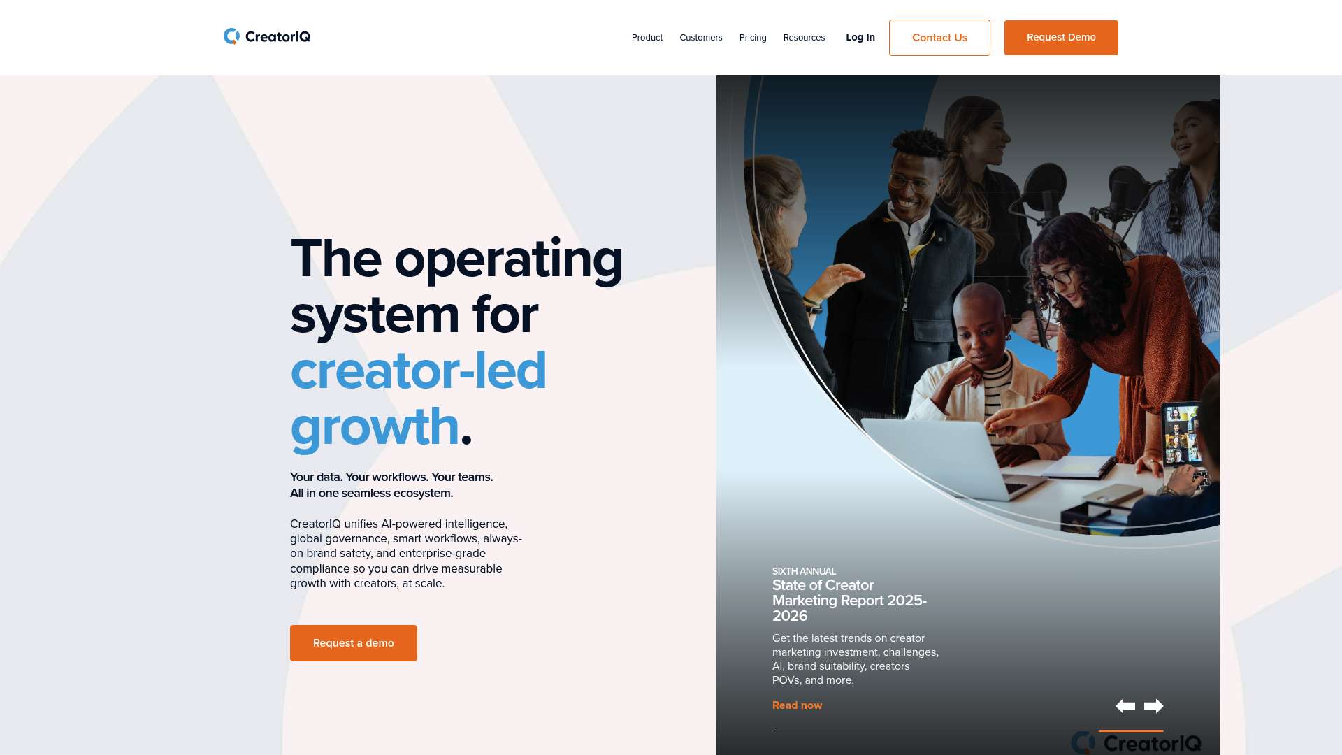 CreatorIQ homepage