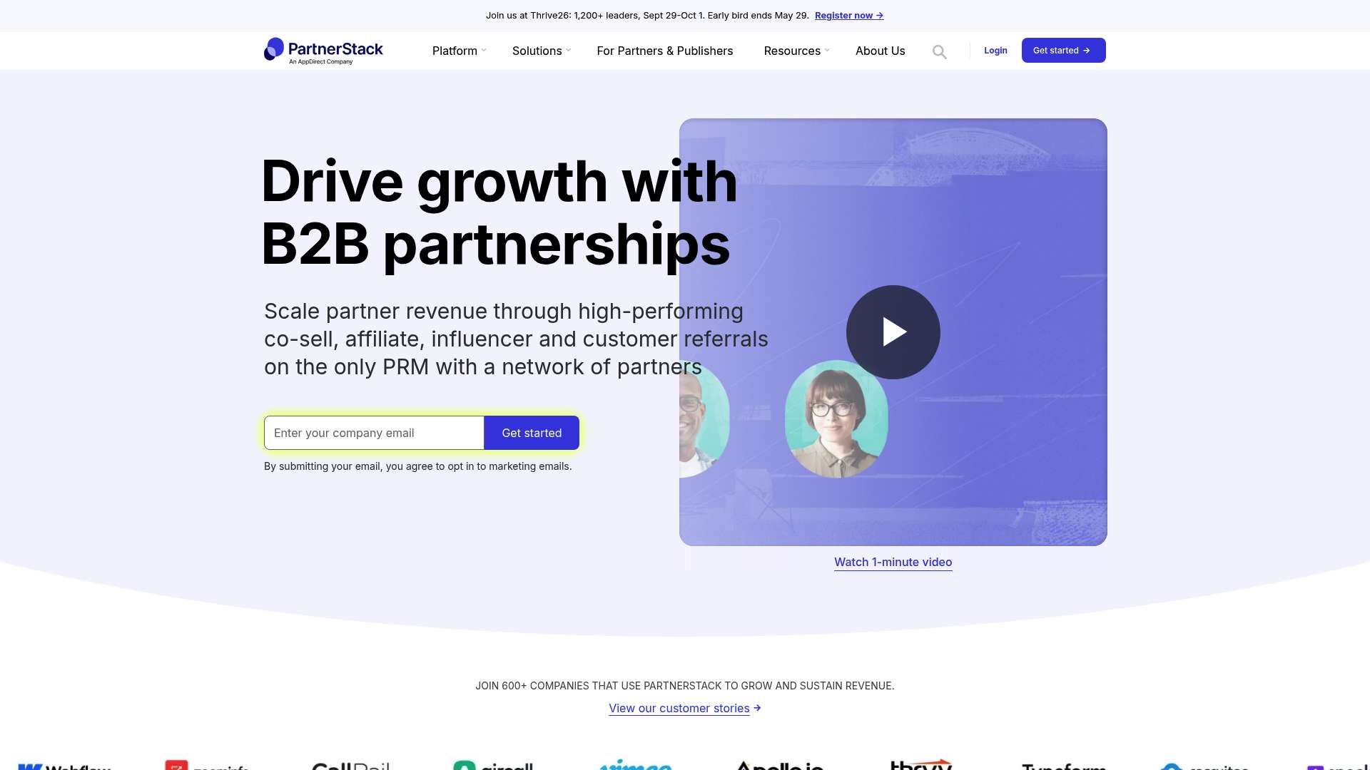 PartnerStack homepage