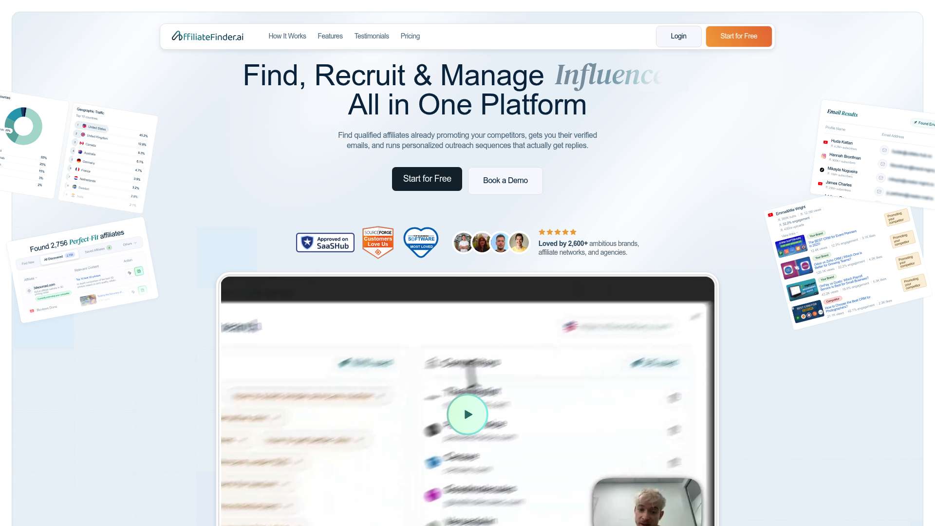AffiliateFinder.ai homepage