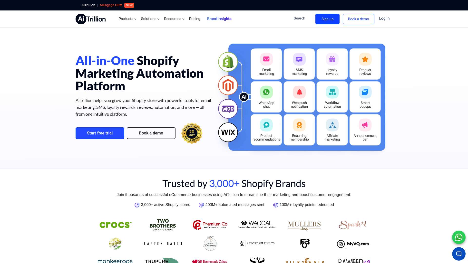 AITrillion homepage