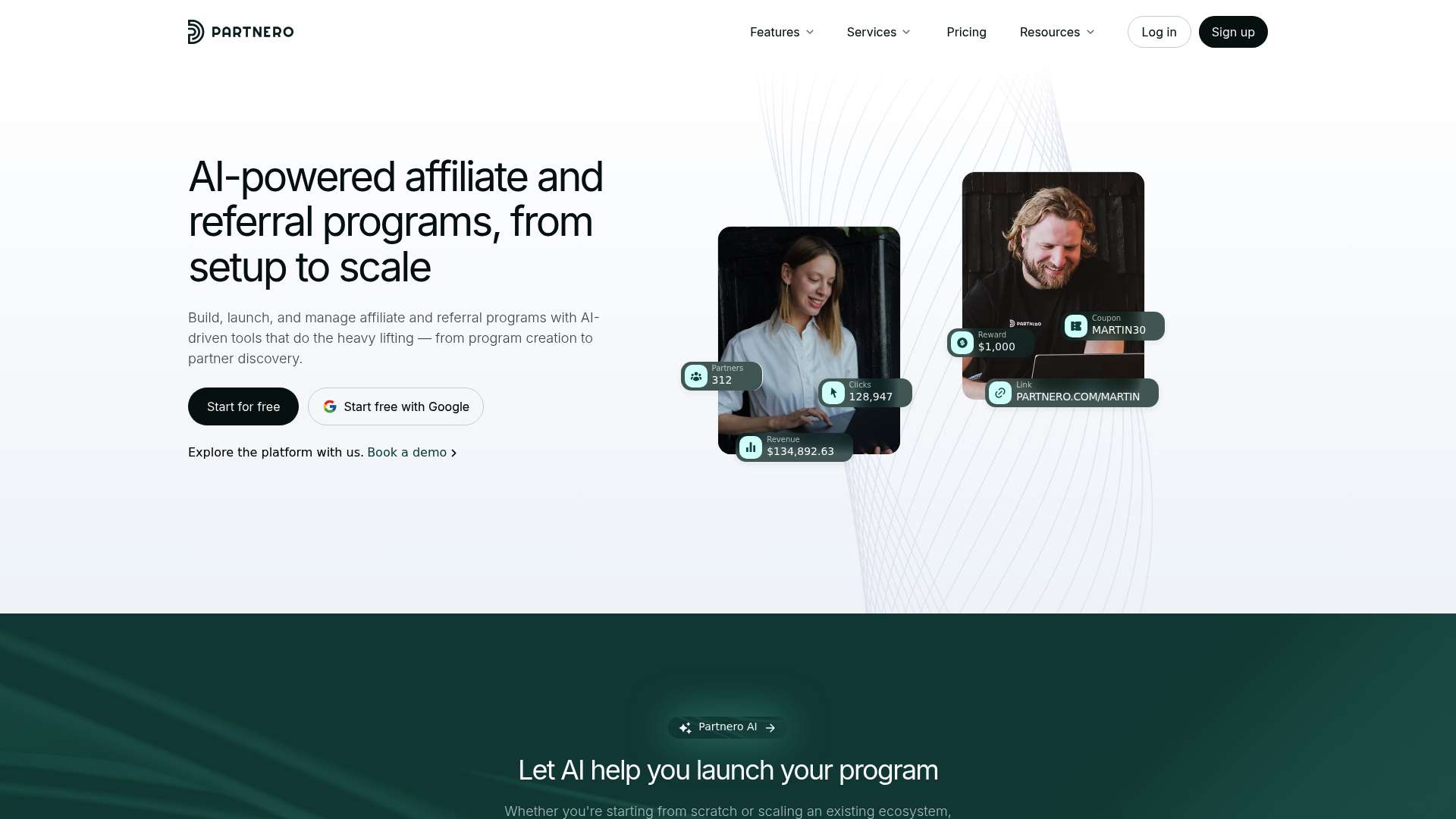 Partnero homepage