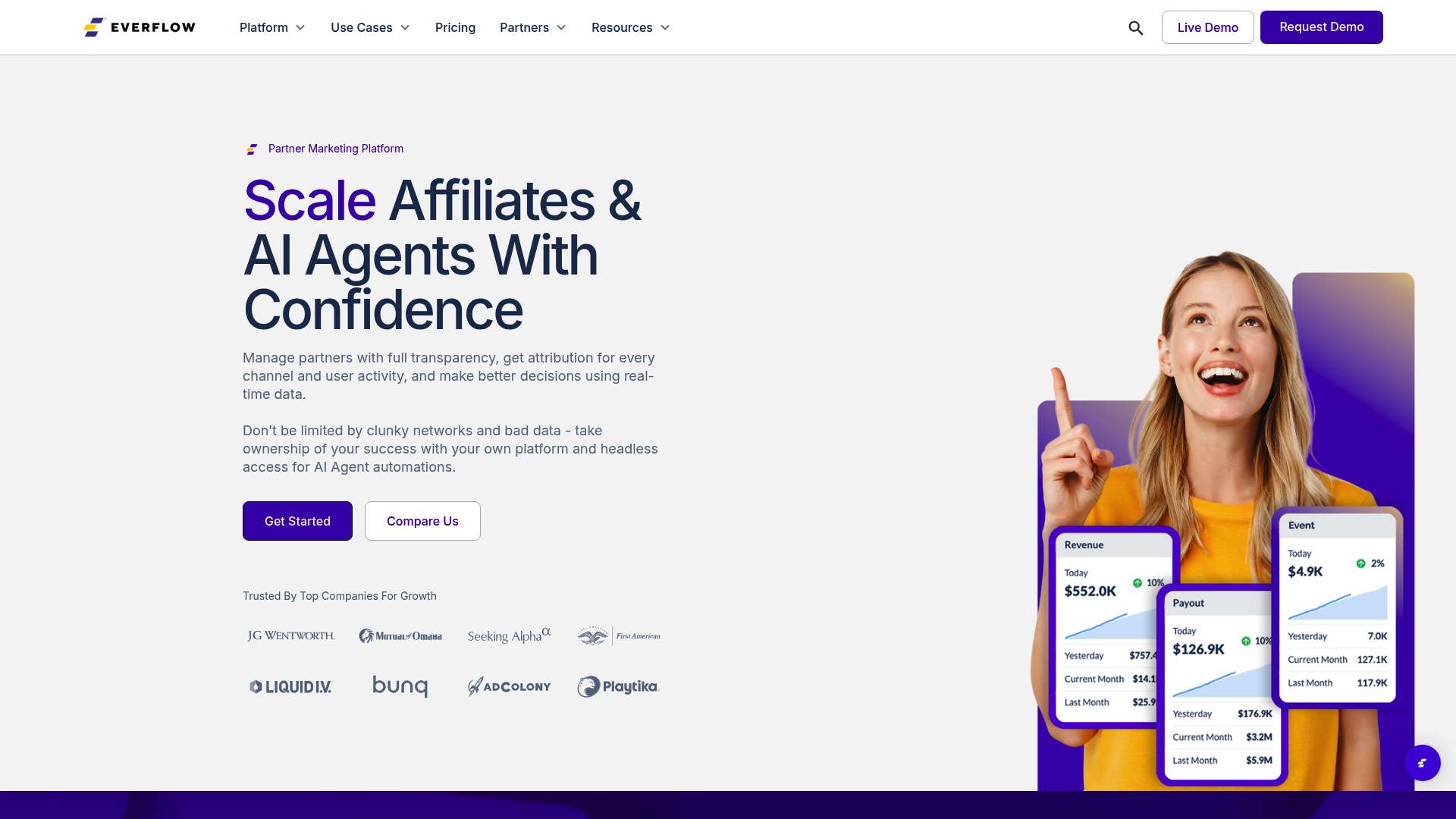 Everflow homepage