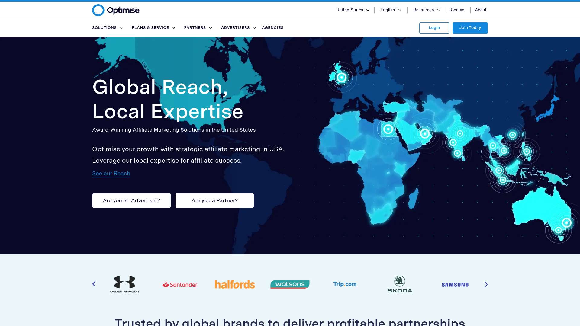 Optimise Media homepage