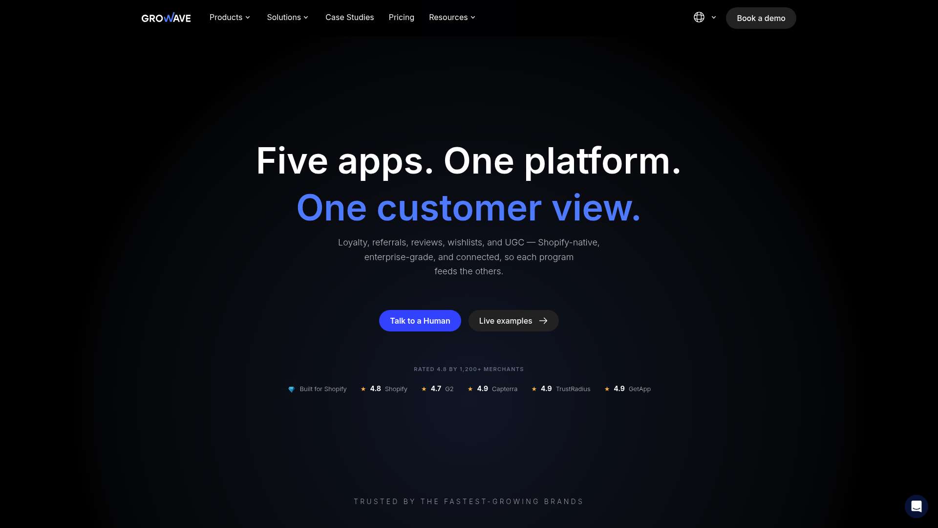 Growave homepage