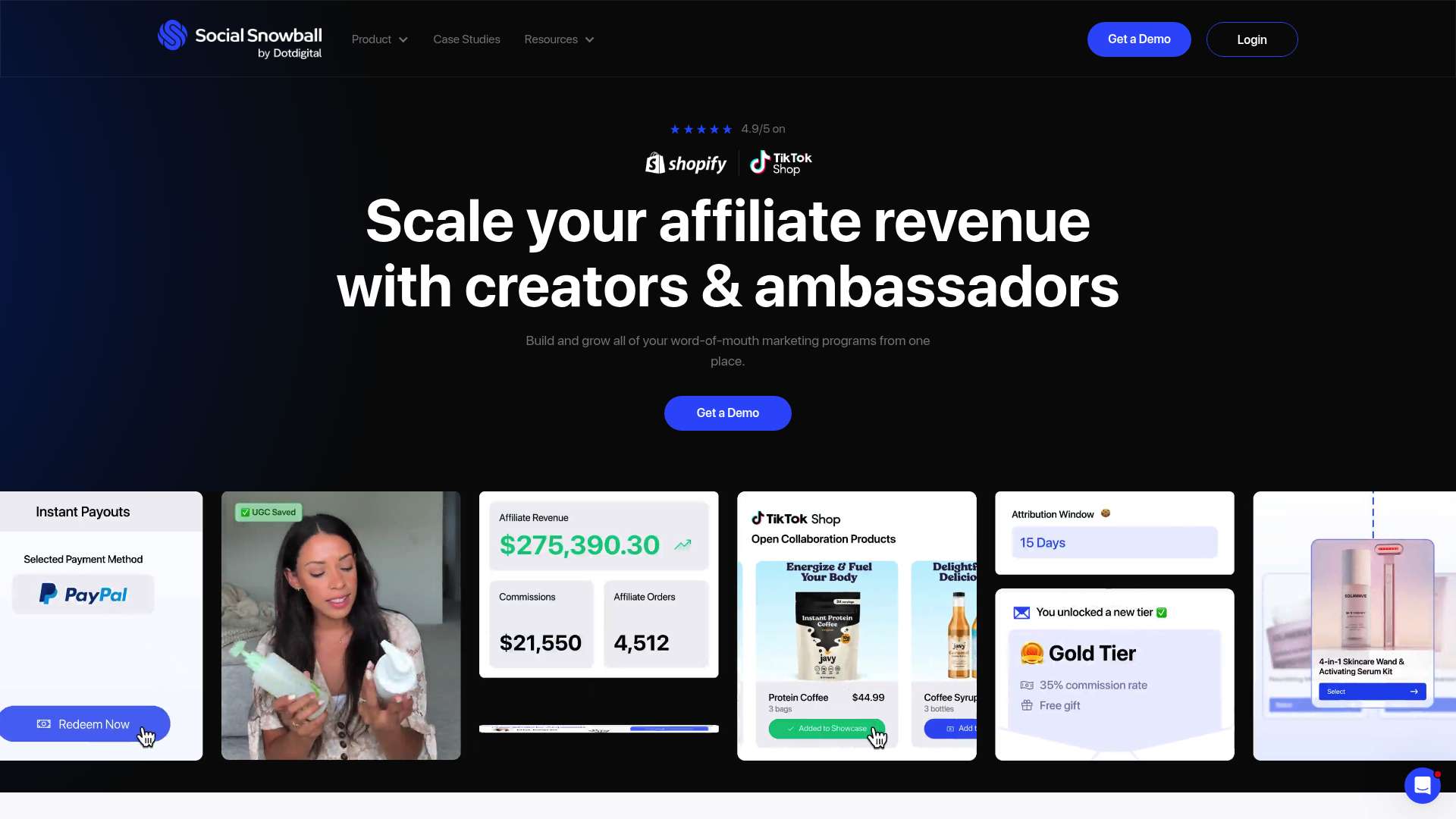 Social Snowball homepage