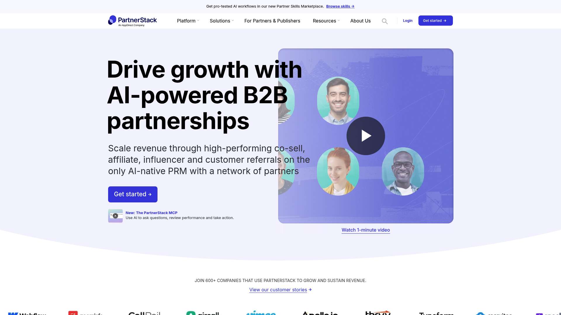PartnerStack homepage