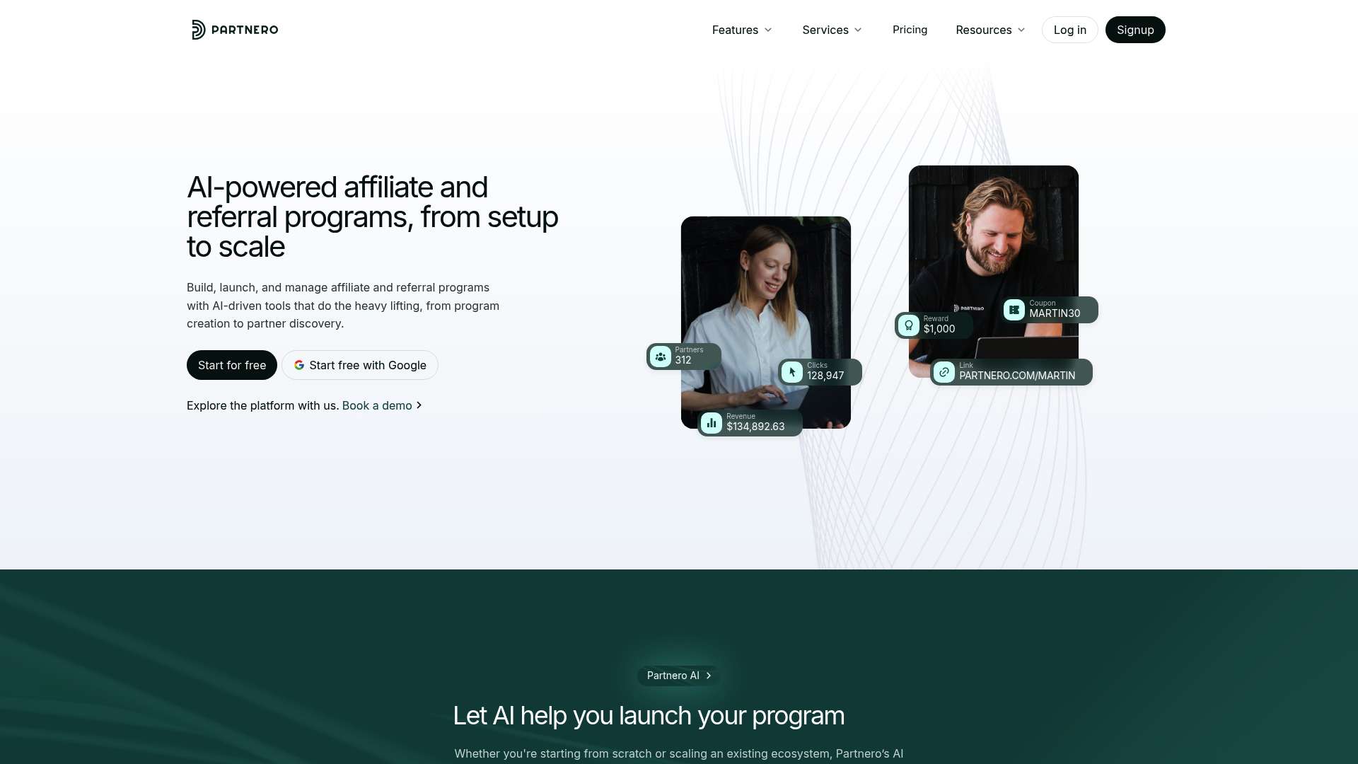 Partnero homepage