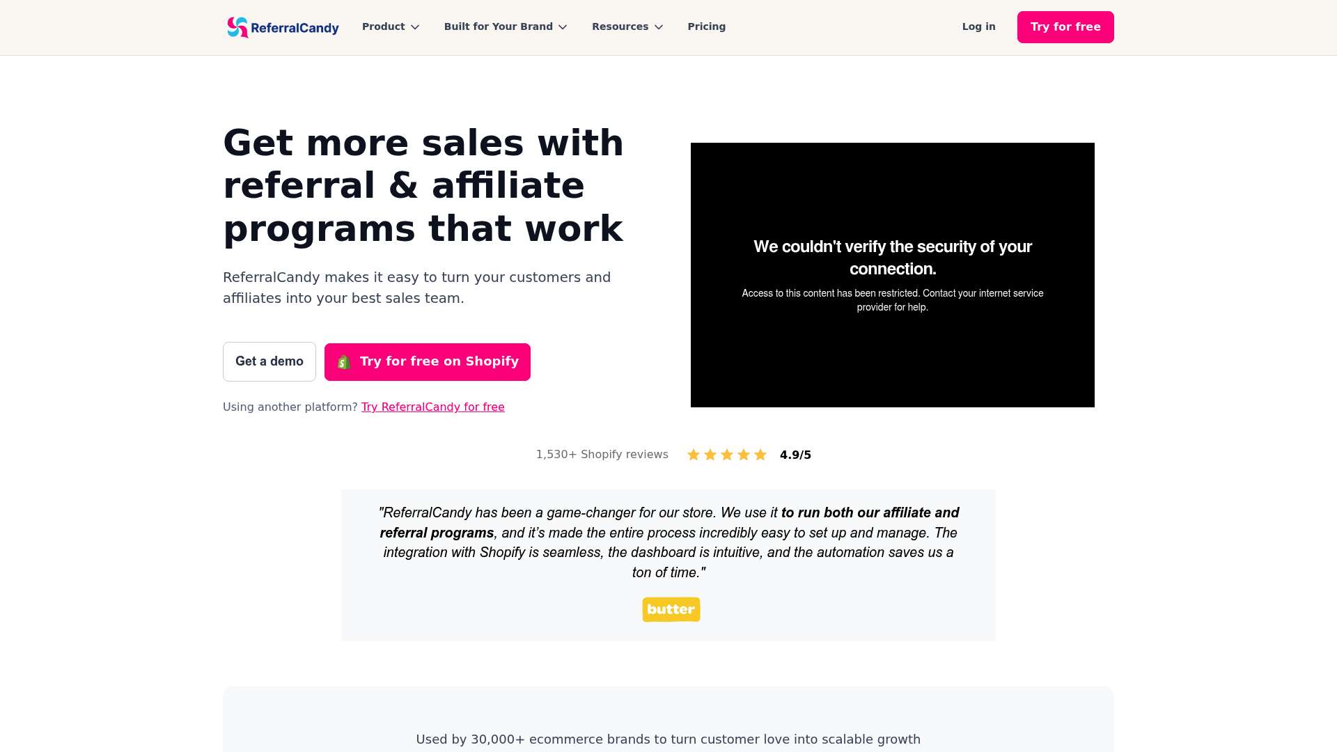 ReferralCandy homepage
