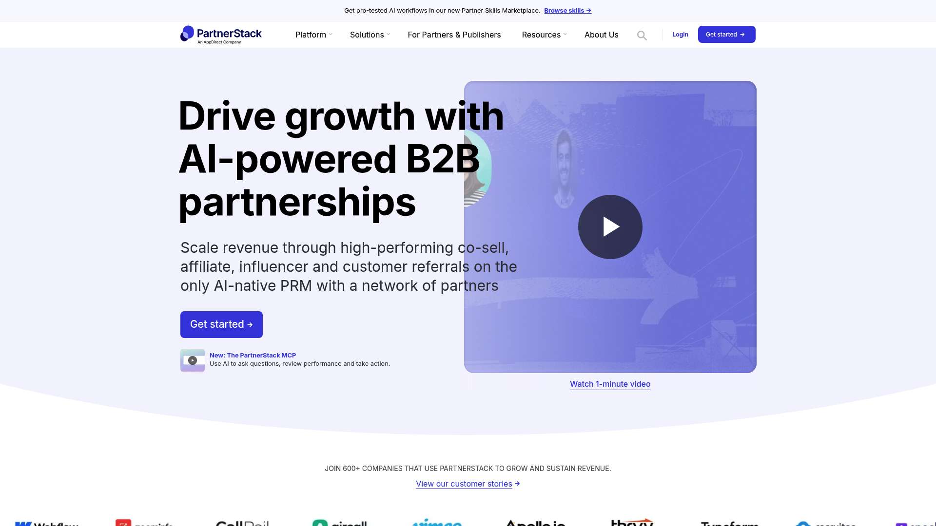 PartnerStack homepage