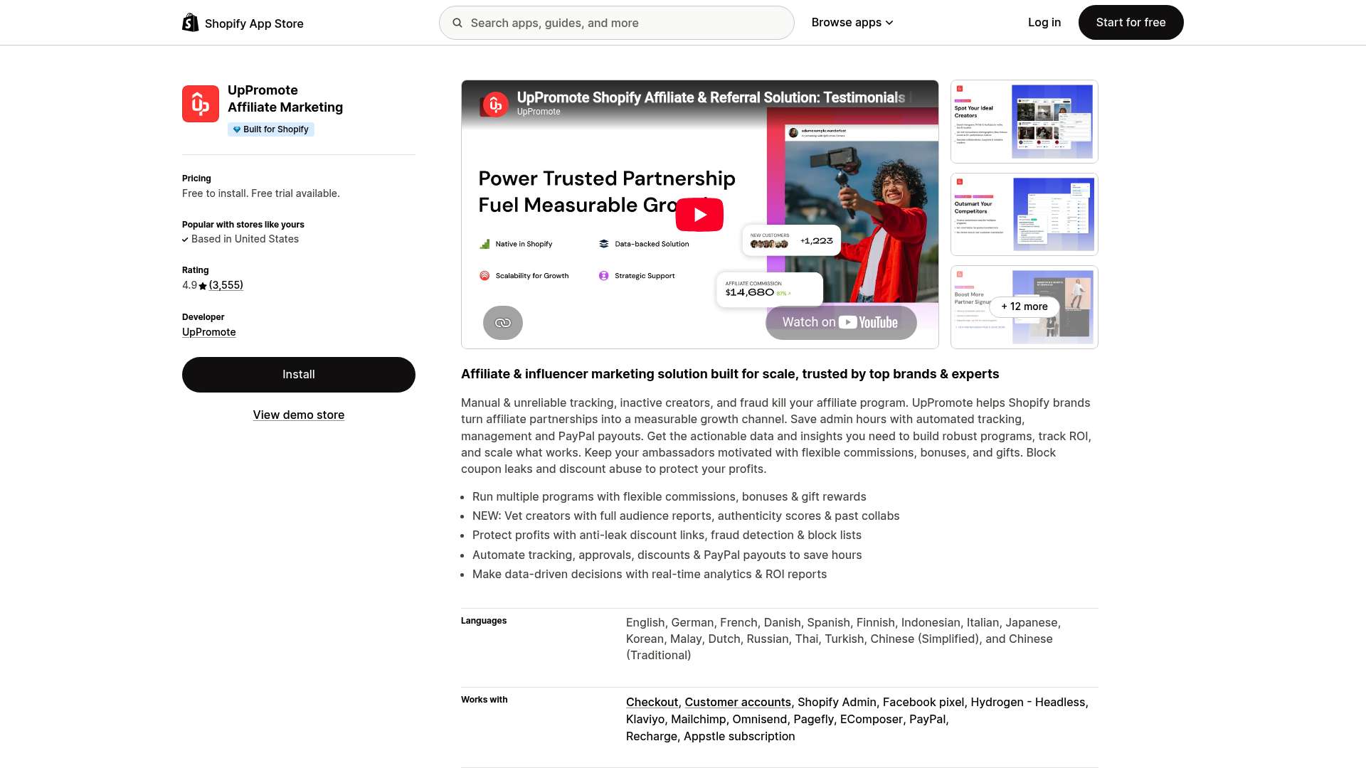 UpPromote homepage
