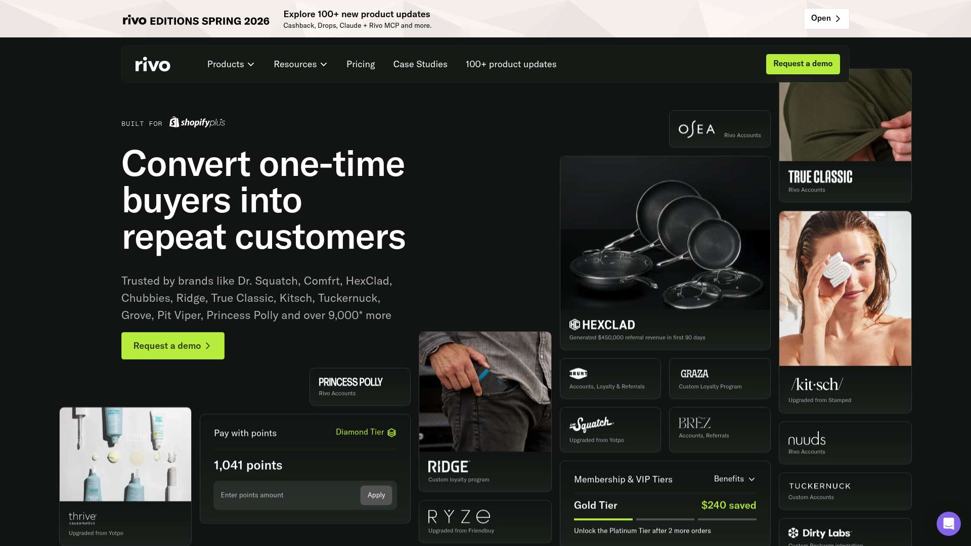 Rivo homepage