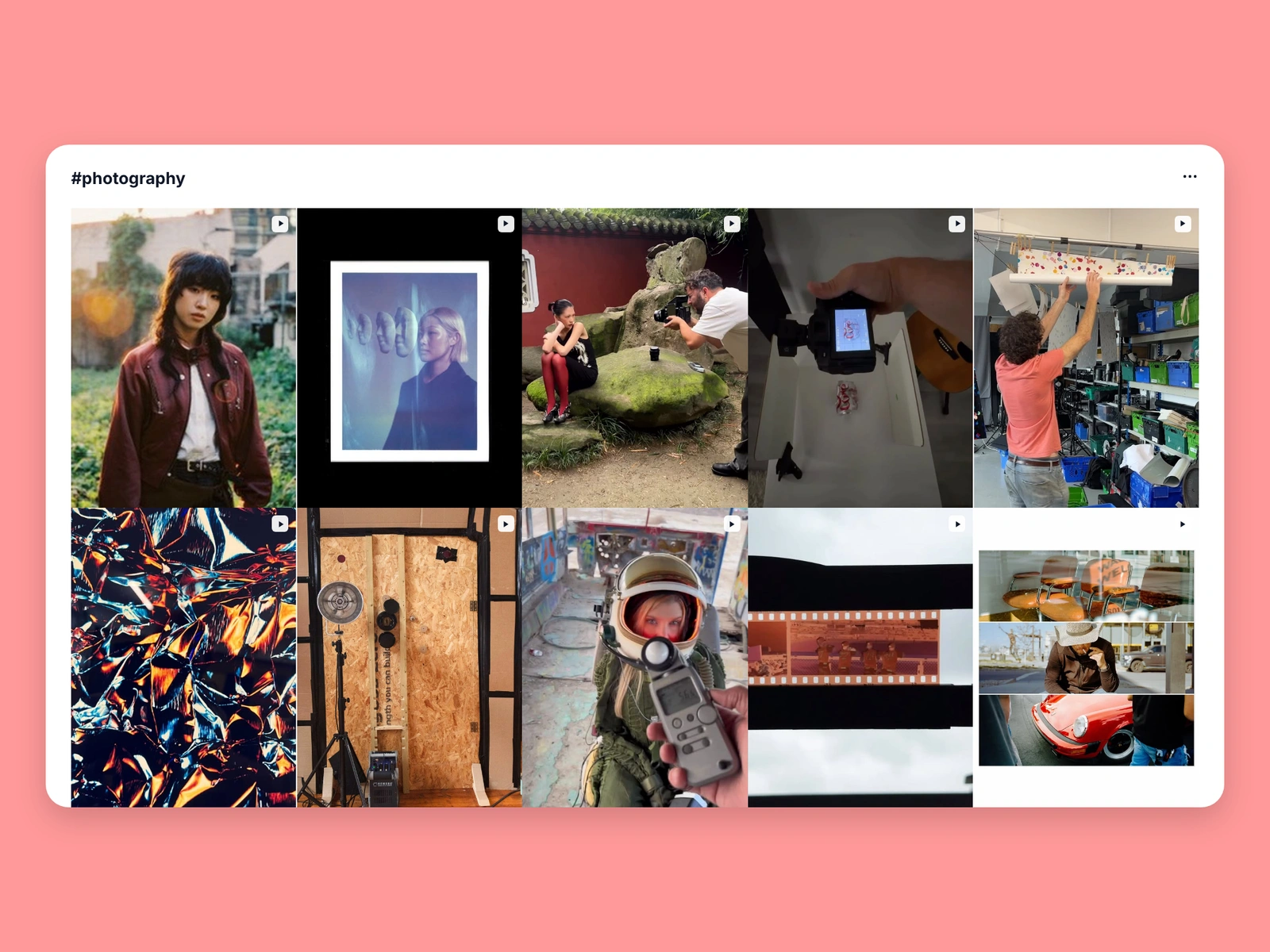 Instagram hashtag results for photography content