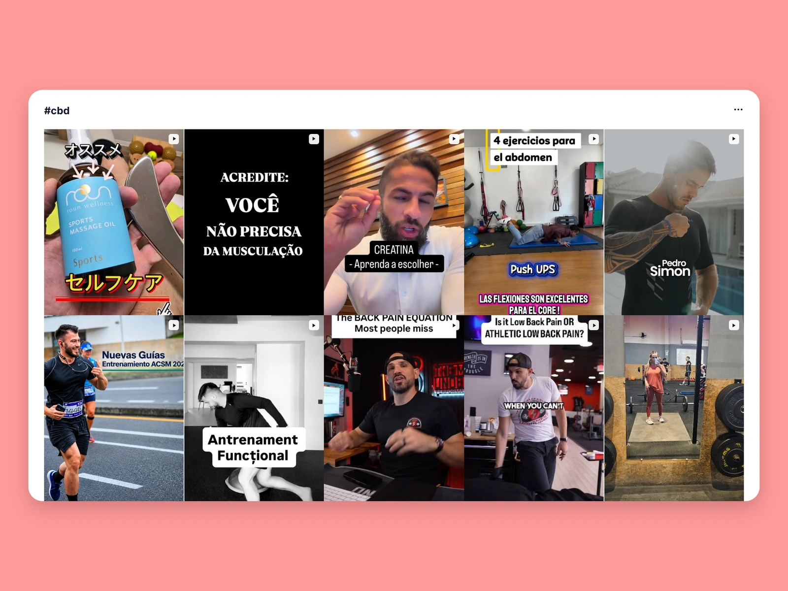 Instagram hashtag results for cbd content