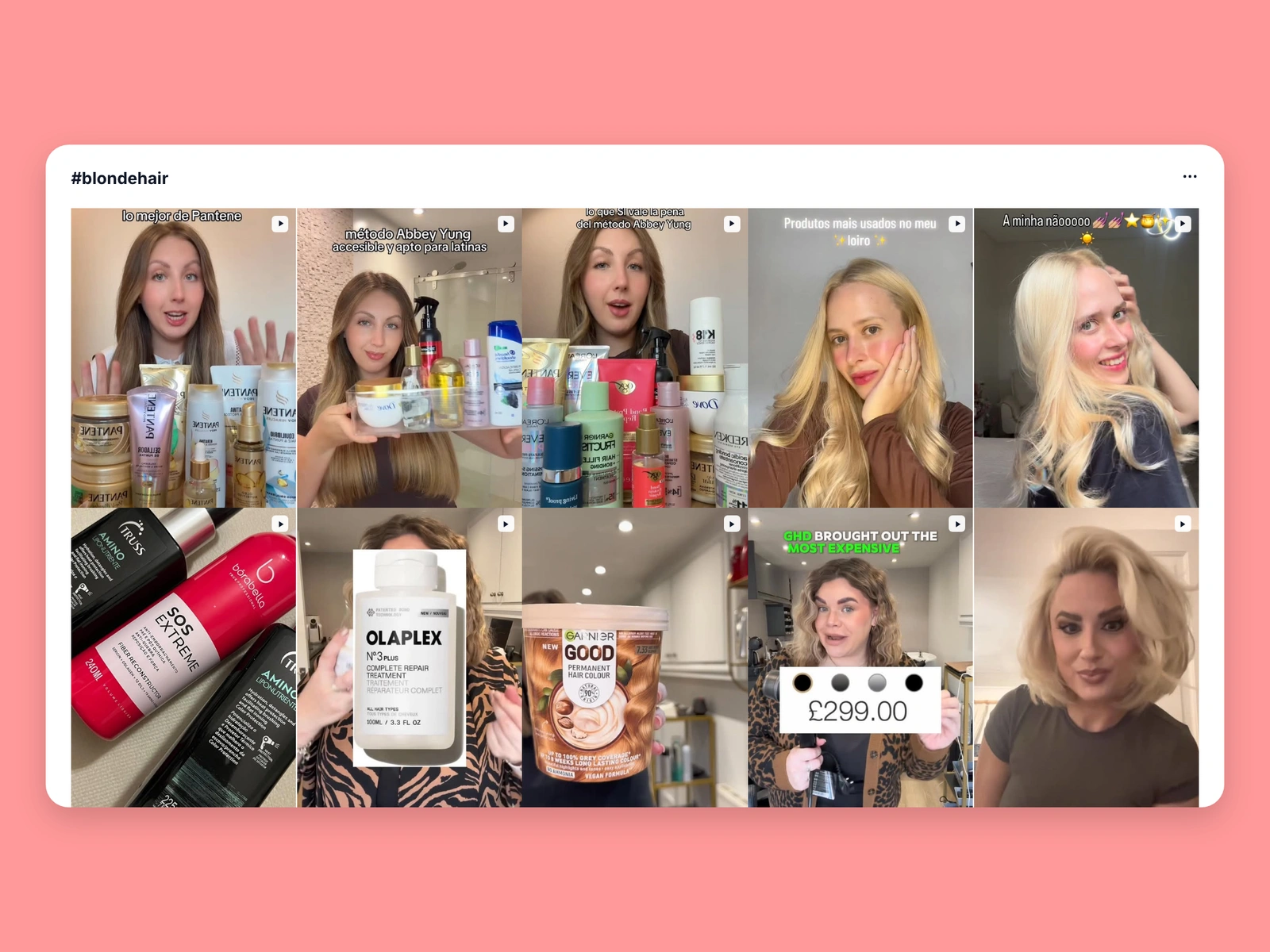 Instagram hashtag results for blonde hair content