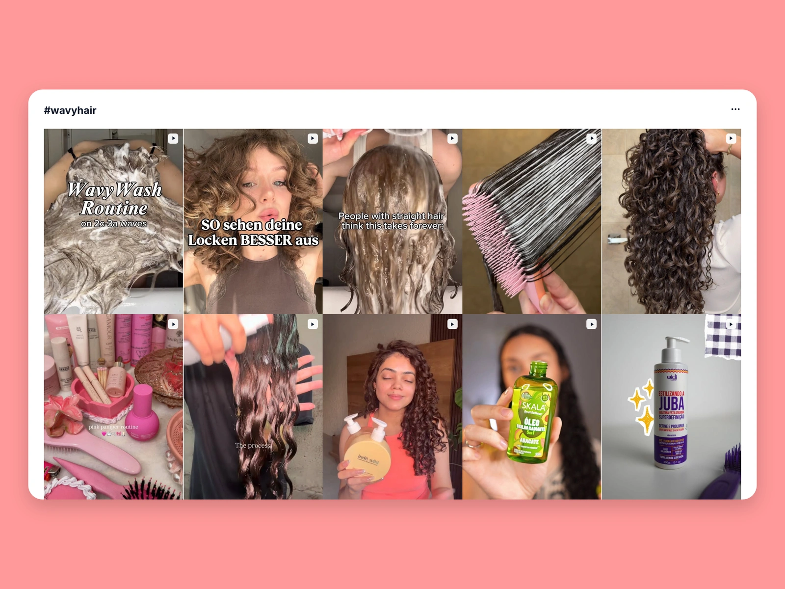 Instagram hashtag results for wavy hair content