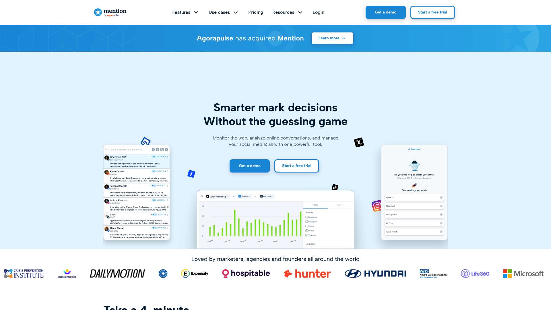 Mention homepage