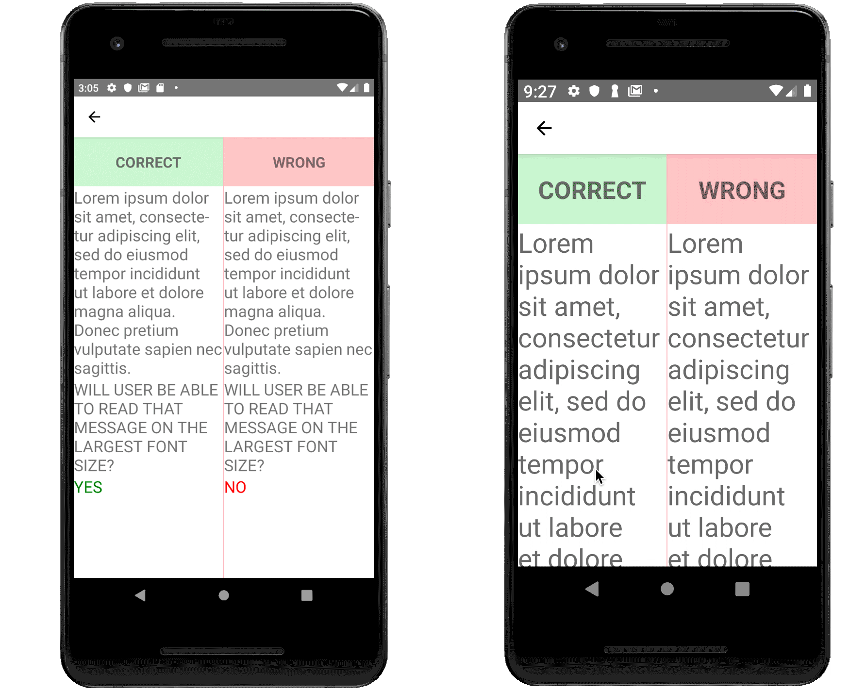 view differences in react native app