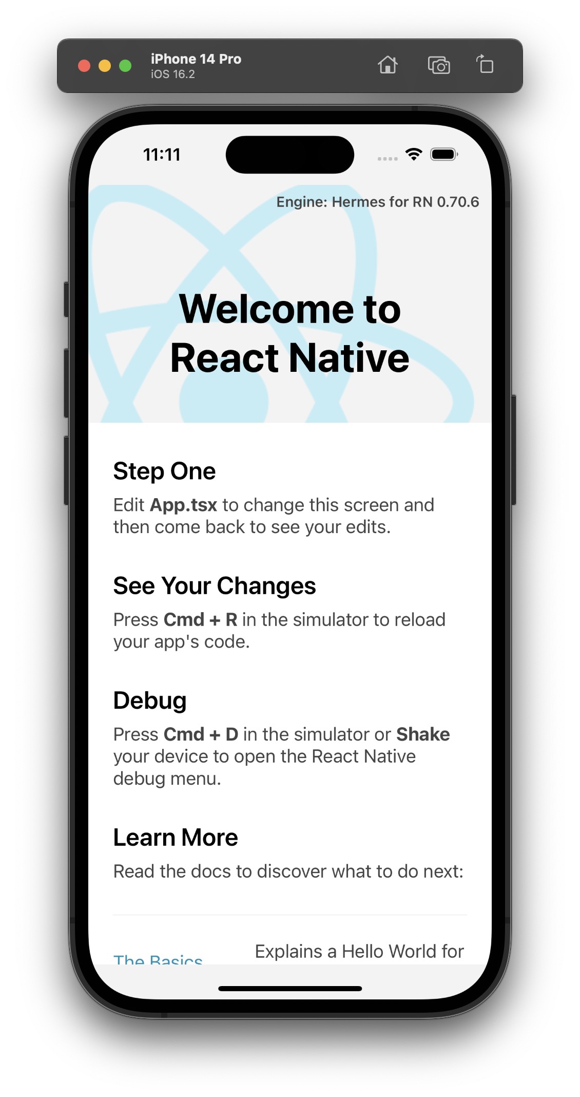 Built-in debugging utilities in React Native