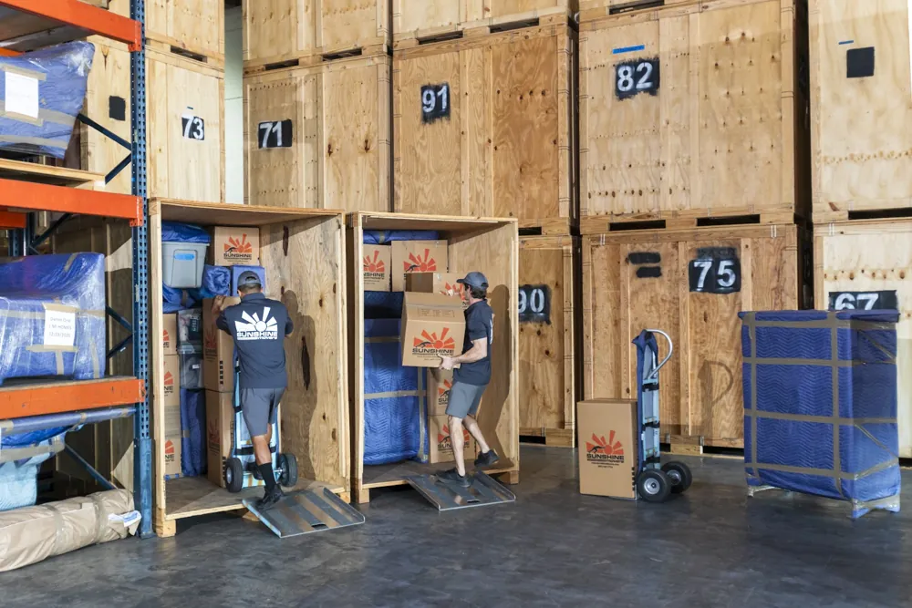Furniture affected by humidity inside a storage unit in Florida