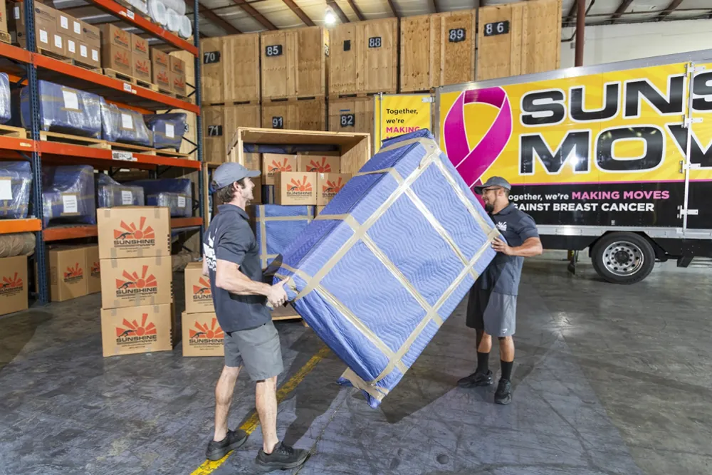 household items stored while transitioning between homes