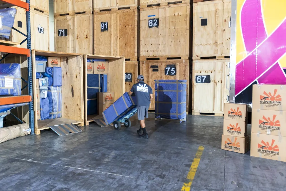 Furniture stored safely in climate controlled storage units