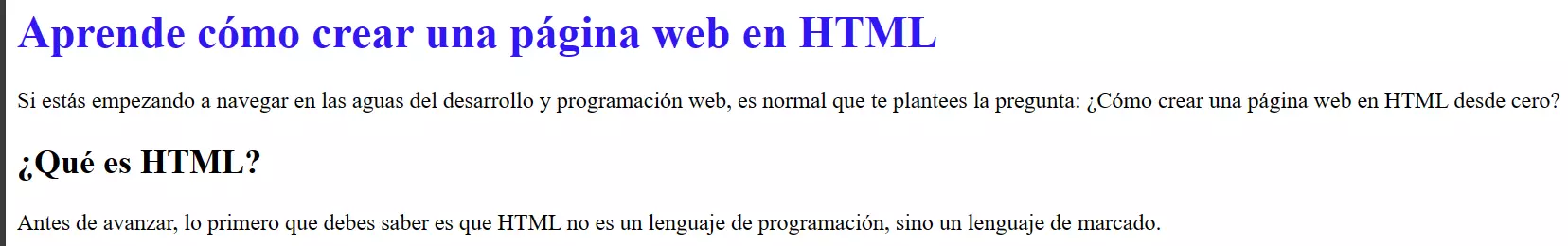 Ejemplo de cómo se ve el cambio de color en el navegador