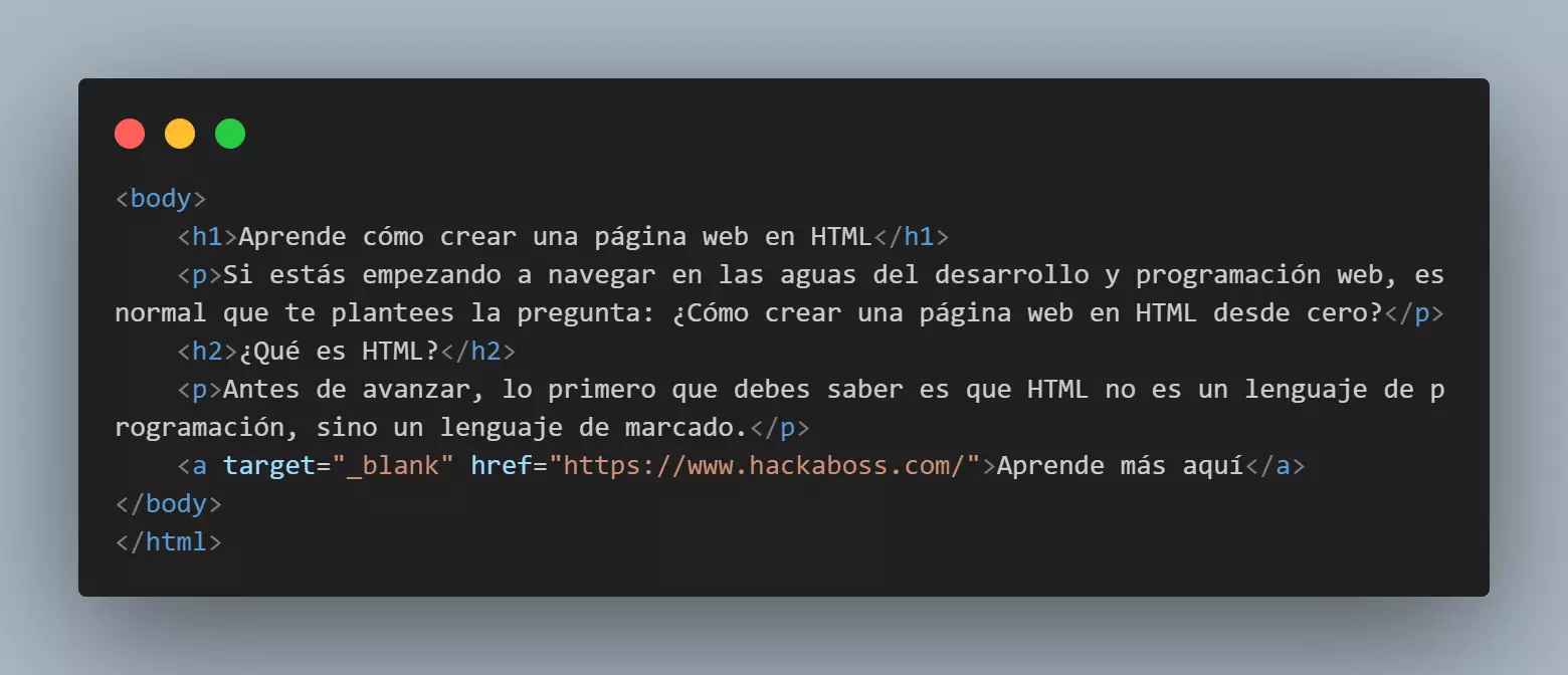 Cómo agregar un enlace al código HTML