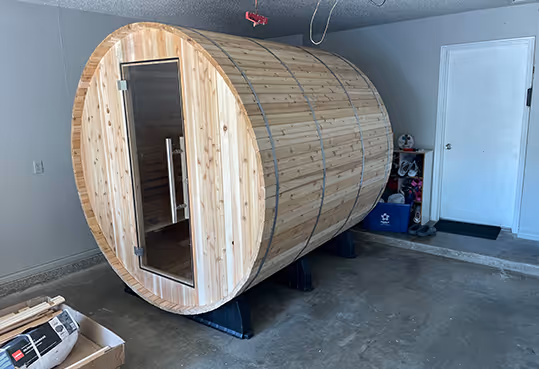 image of barrel sauna