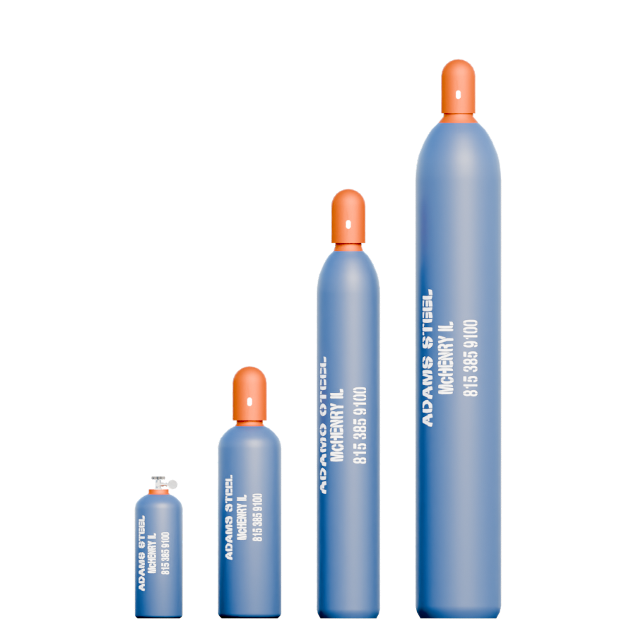 Argon CO2 mix cylinders, 21 to 380 cubic feet