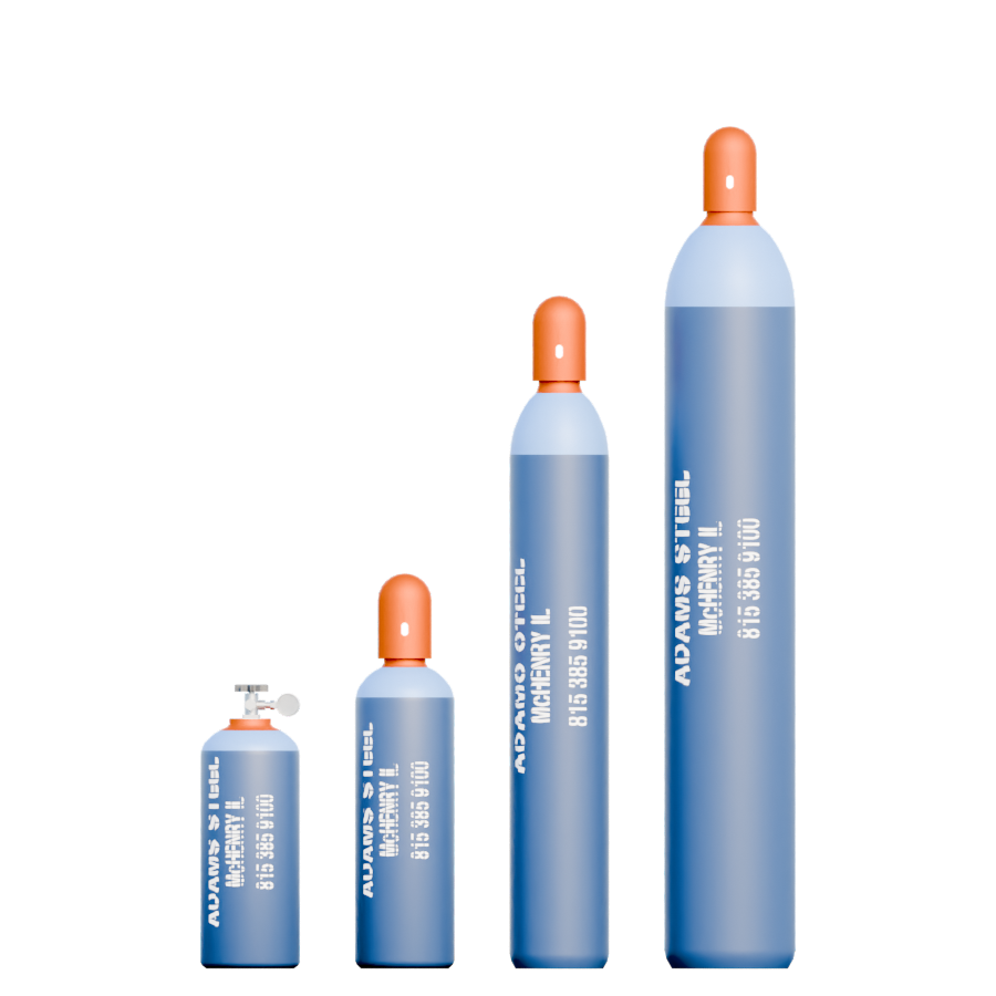 Argon cylinders, 20 to 336 cubic feet