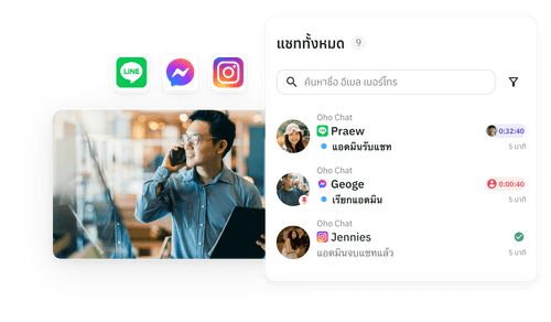 Oho Chat ระบบจัดการแชท Facebook LINE OA TikTok Instagram ครบจบในที่เดียว