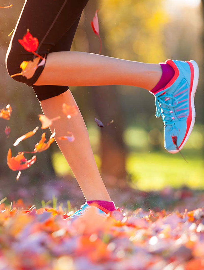Person running in the park