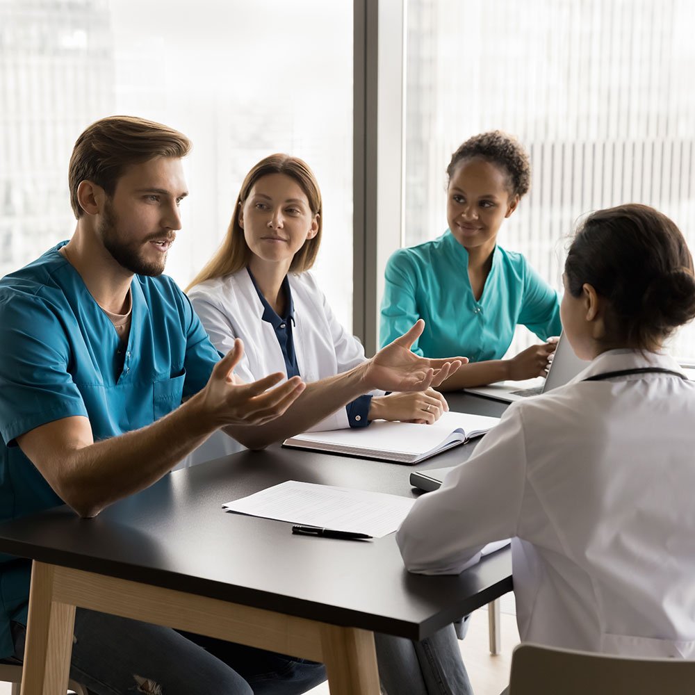 Therapists staff meeting