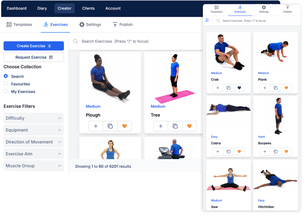 AI Built exercise programmes