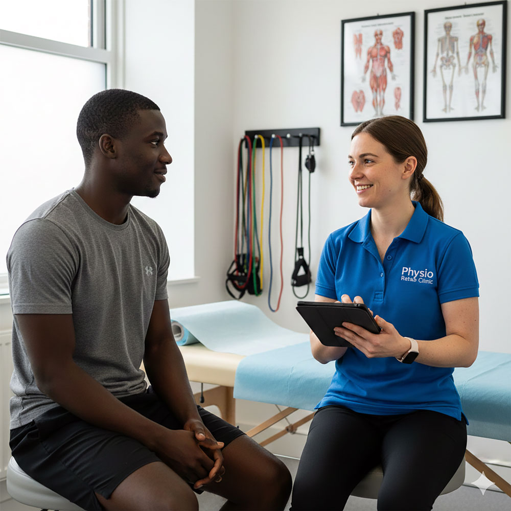Young female Physio with patient