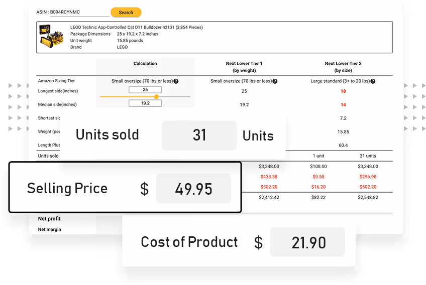 Step 3: Enter quantity, cost, and price