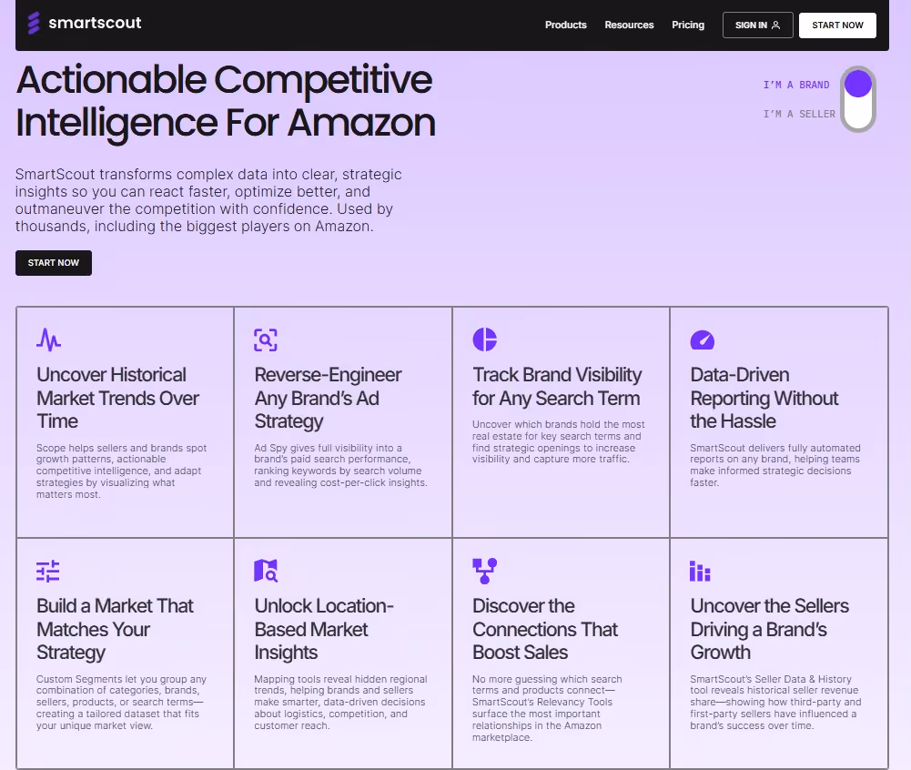 SmartScout - A Competitive Intelligence for Amazon