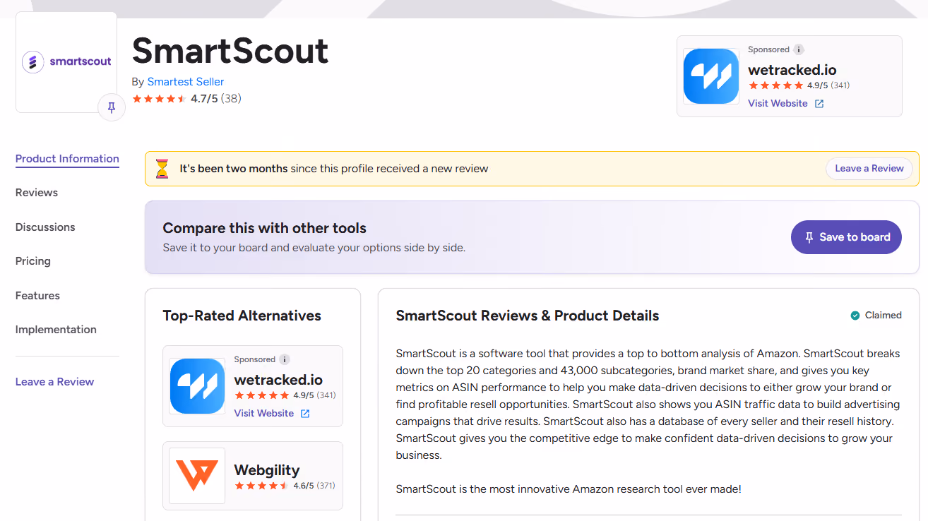 SmartScout Reviews