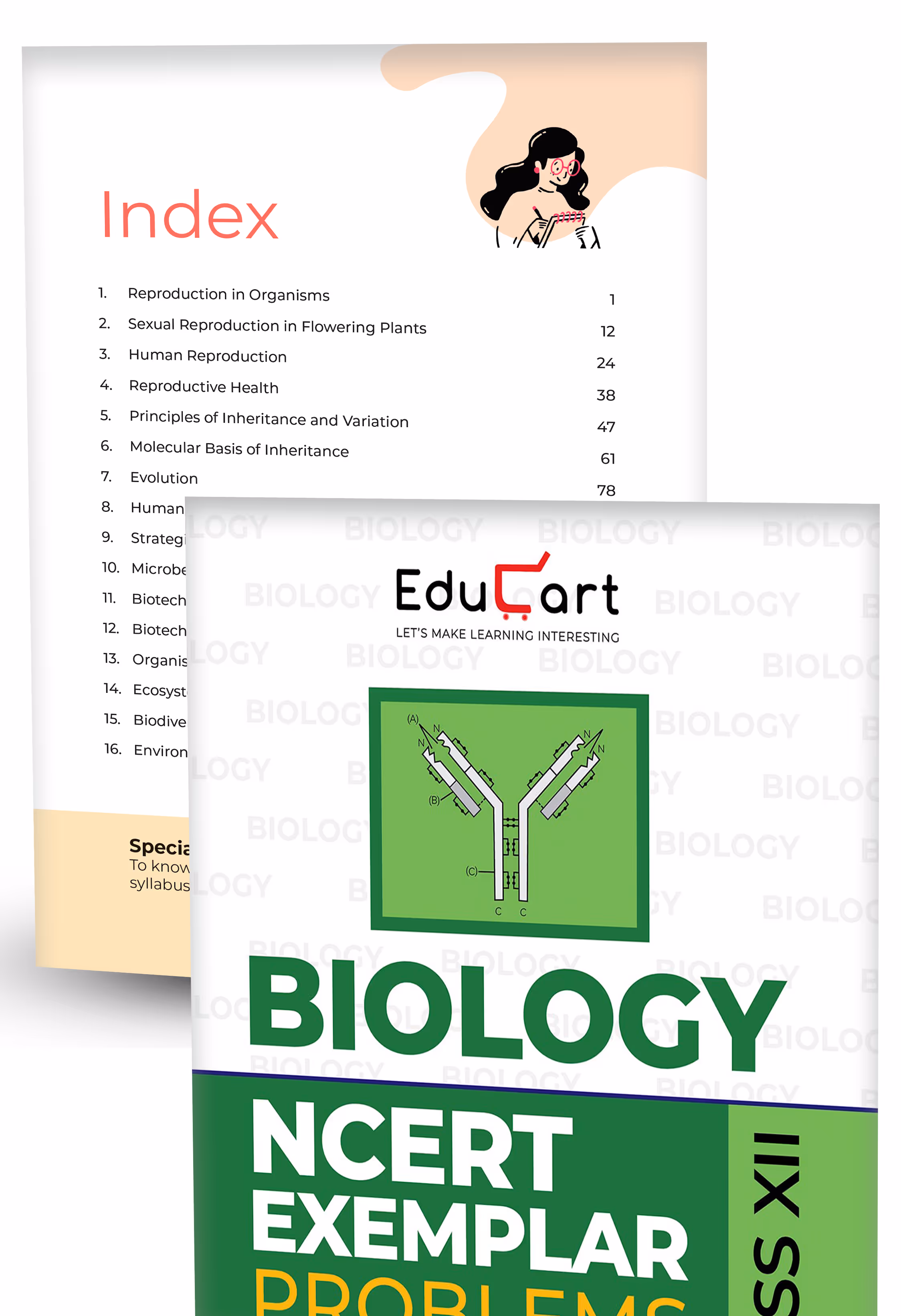 Educart NCERT Exemplars Class 12 Physics, Chemistry & Biology 2025-26 Problems Solutions (For Board Exam 2026)