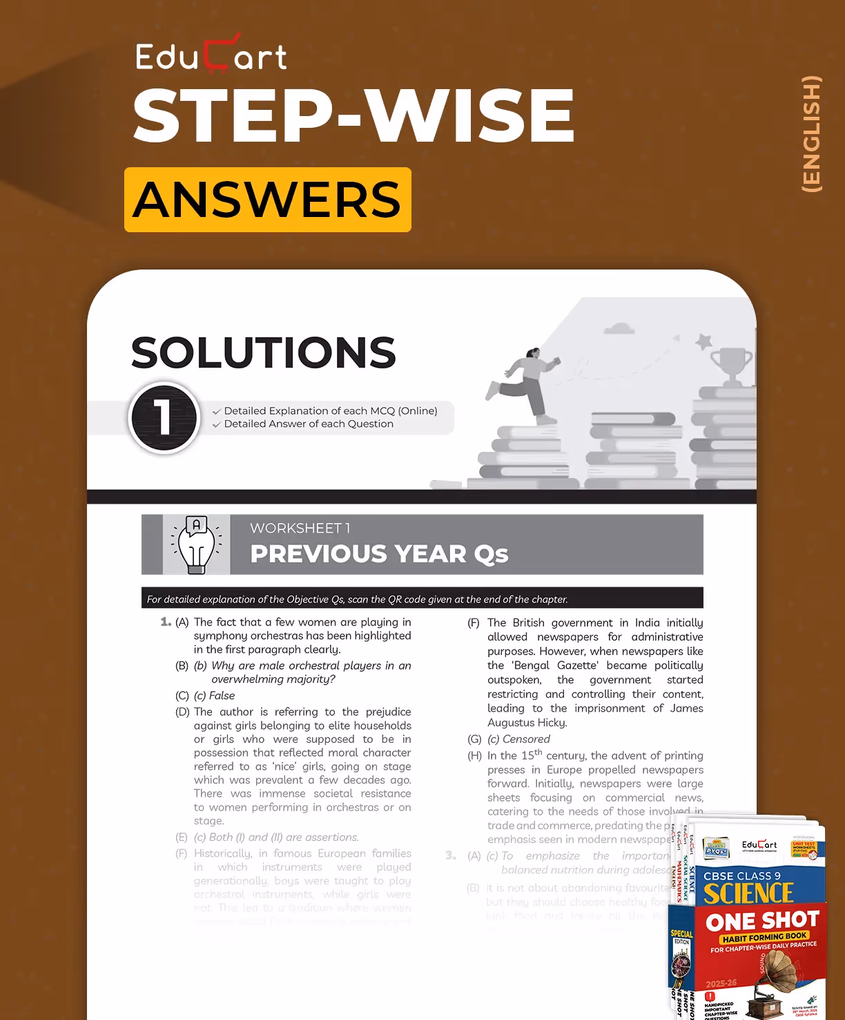 Educart CBSE Class 9 One Shot Question Bank 2025-26 Science, Mathematics, Social Science and English (Updated for 2026 Exam) 4 Book Bundle