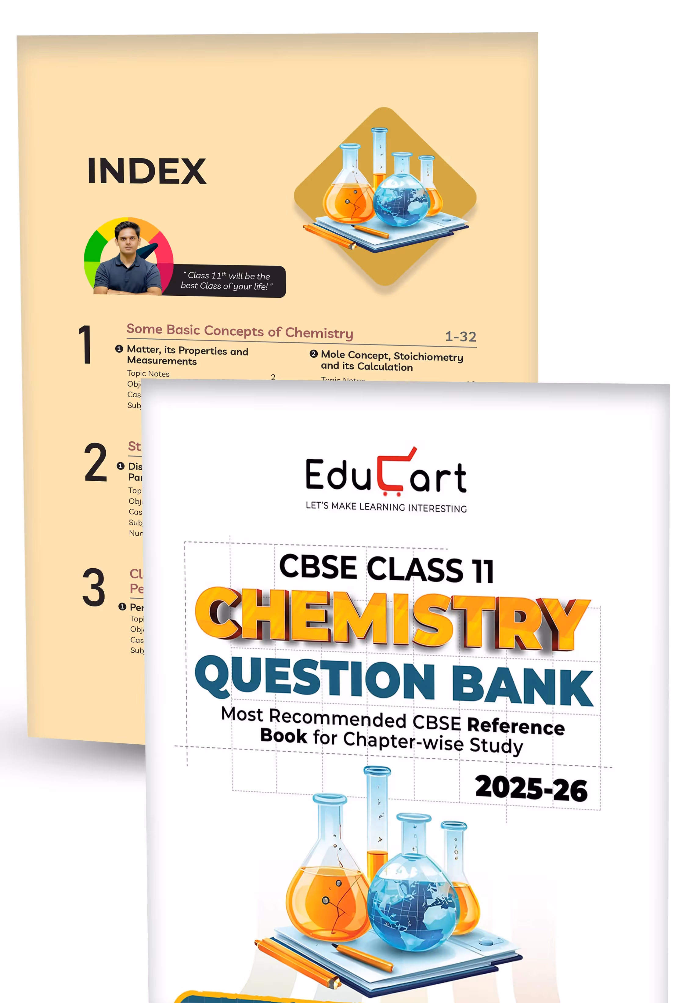 Educart CBSE Class 11 Question Bank Physics, Chemistry, Biology and English 2026 (Set of 4 Books strictly for 2025-26 Exam)
