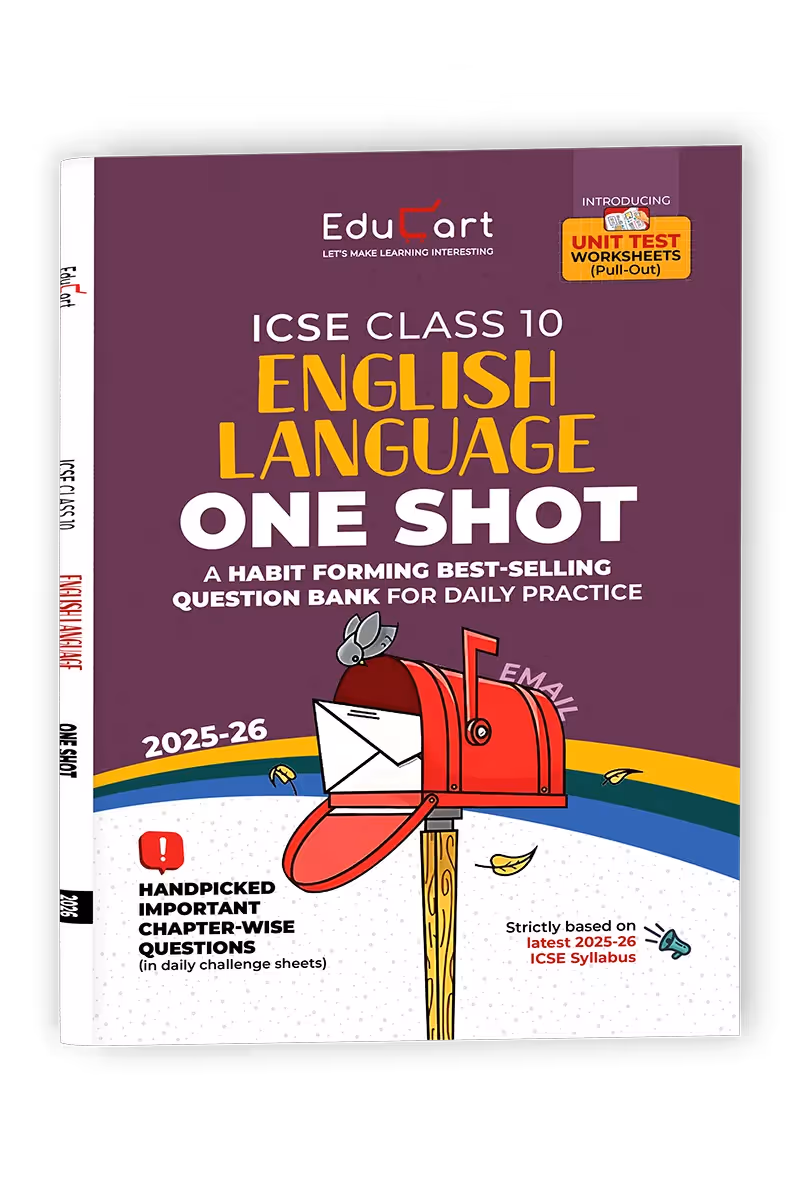 Educart ICSE Class 10 One-shot Question Bank 2026 English Language (strictly for 2025-26 boards)
