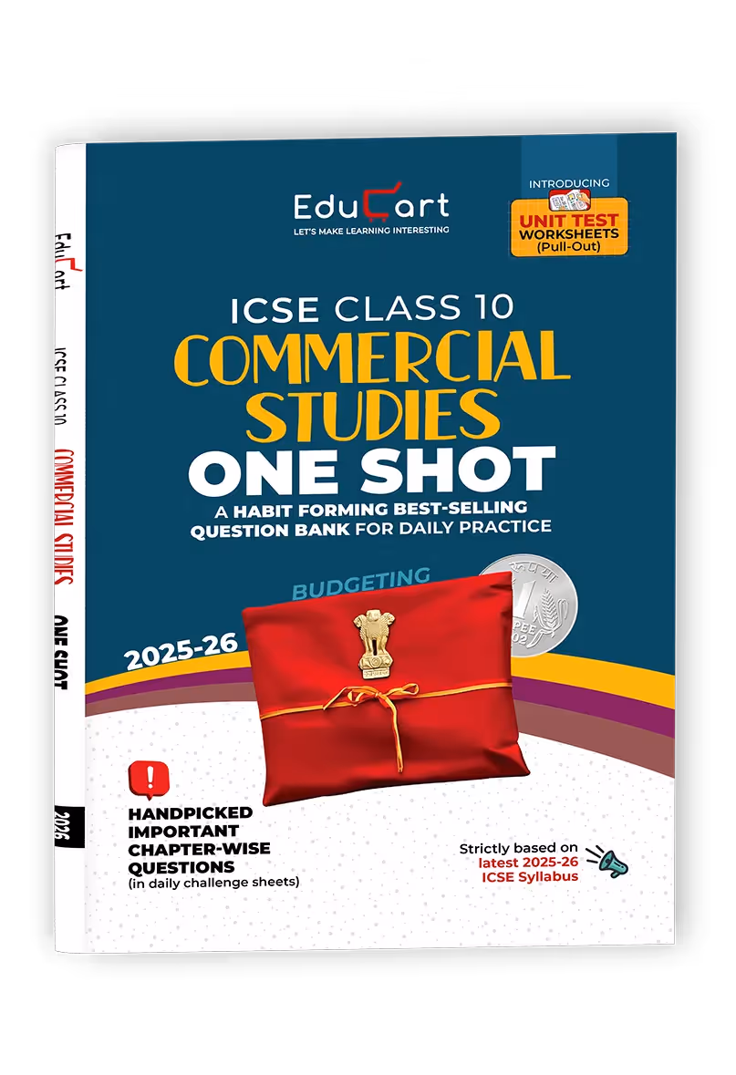 Educart ICSE Class 10 One-shot Question Bank 2026 Commercial Studies (strictly for 2025-26 boards)