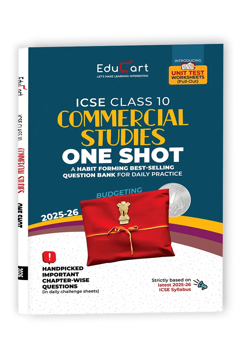 Educart ICSE Class 10 One-shot Question Bank 2026 Commercial Studies (strictly for 2025-26 boards)