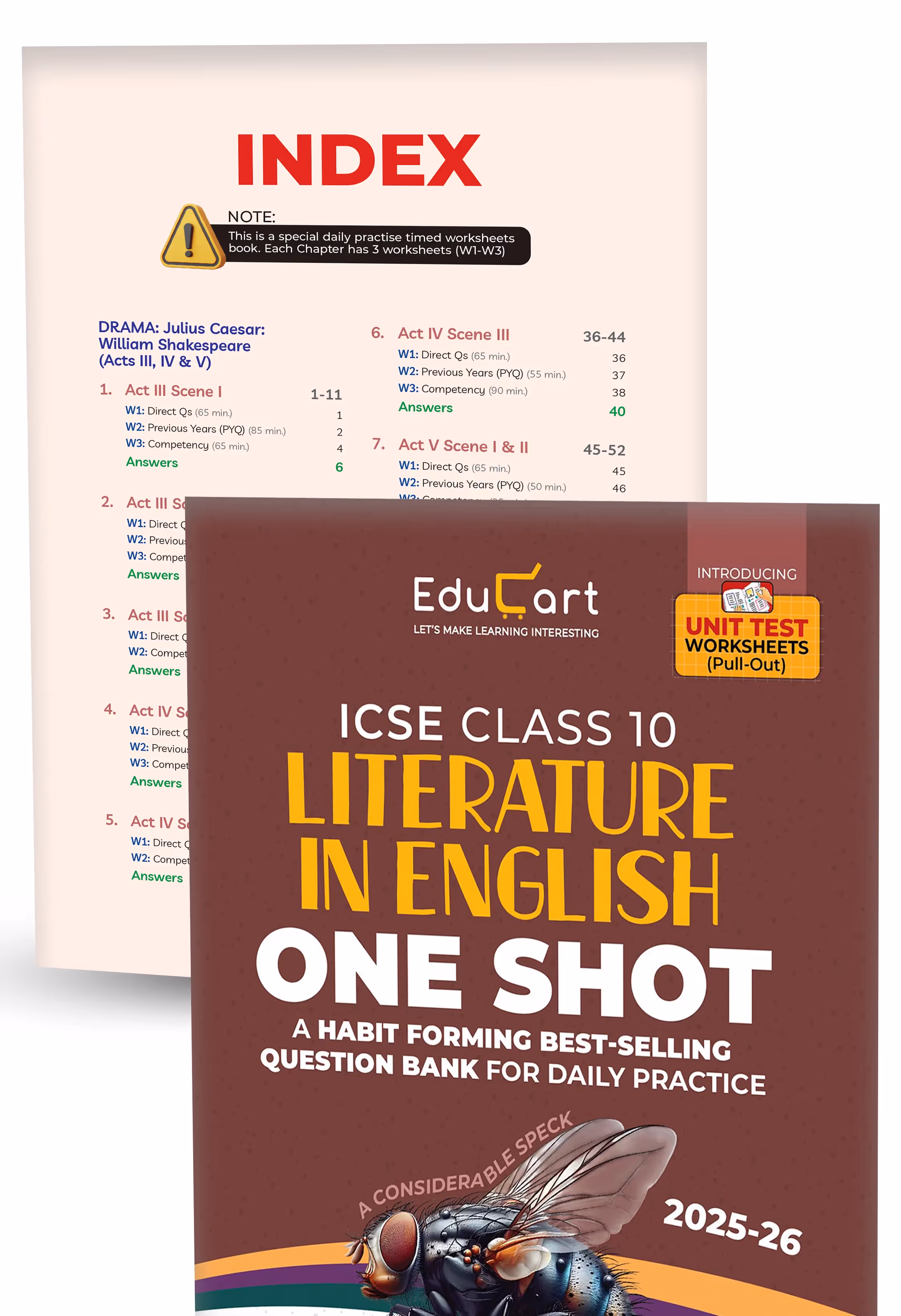 Educart ICSE Class 10 One Shot Question Bank 2026 | English Language, Literature in English, Geography, History & Civics (Set of 4 Books) For 2025-26 Exam